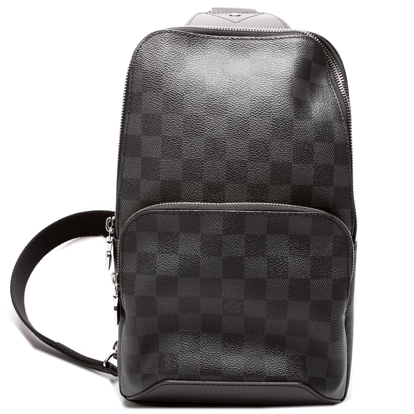 Preowned Louis Vuitton Avenue Sling Bag Damier Graphite Cross Body AUTHENTIC  LV
