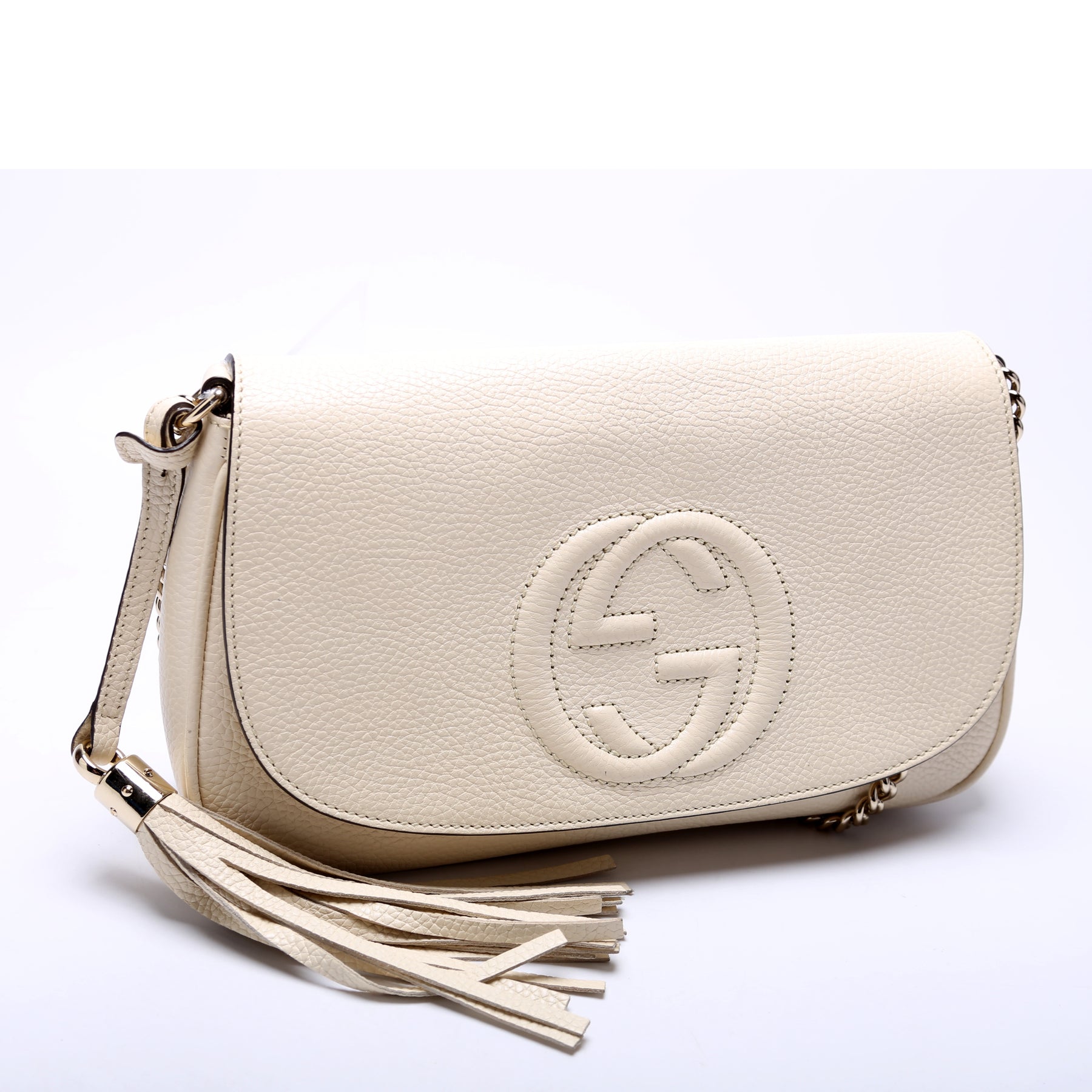 Gucci Beige Leather Small Soho Women's Crossbody Bag 536224