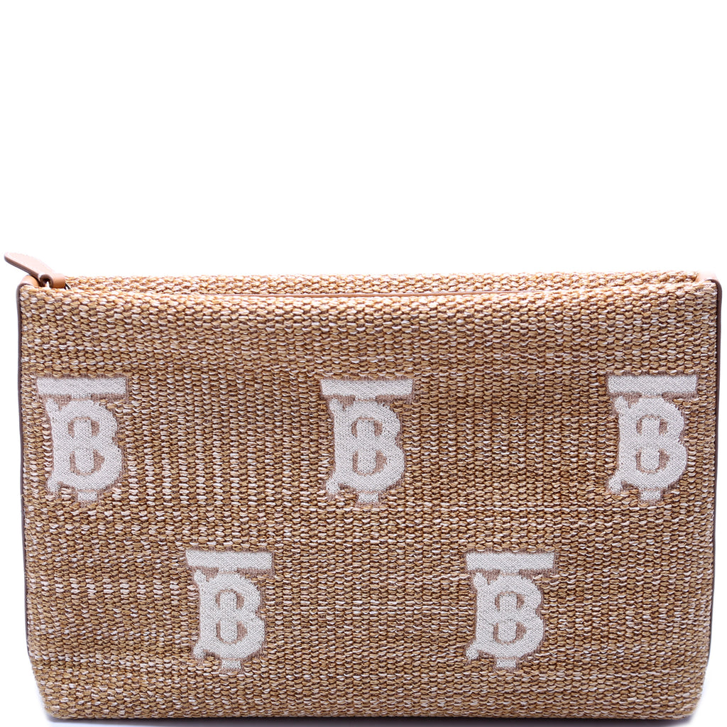 80673111 Raffia-Effect TB Zip Pouch – Keeks Designer Handbags