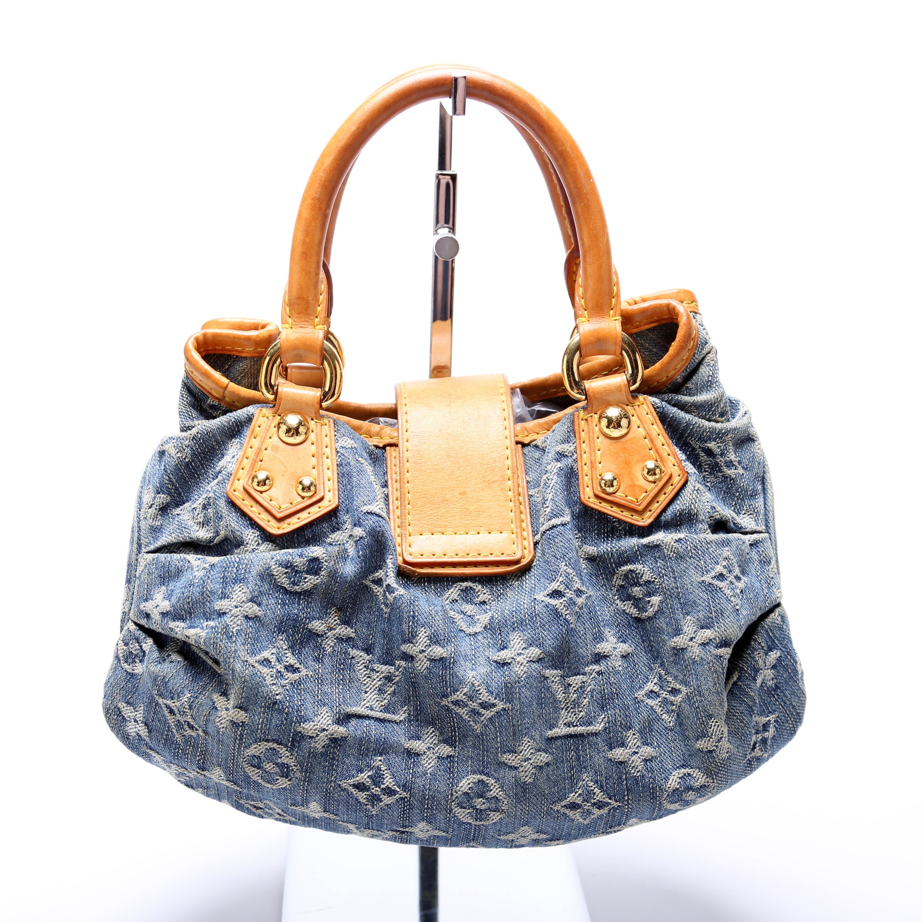 Louis Vuitton - Authenticated Pleaty Handbag - Denim - Jeans Blue for Women, Good Condition