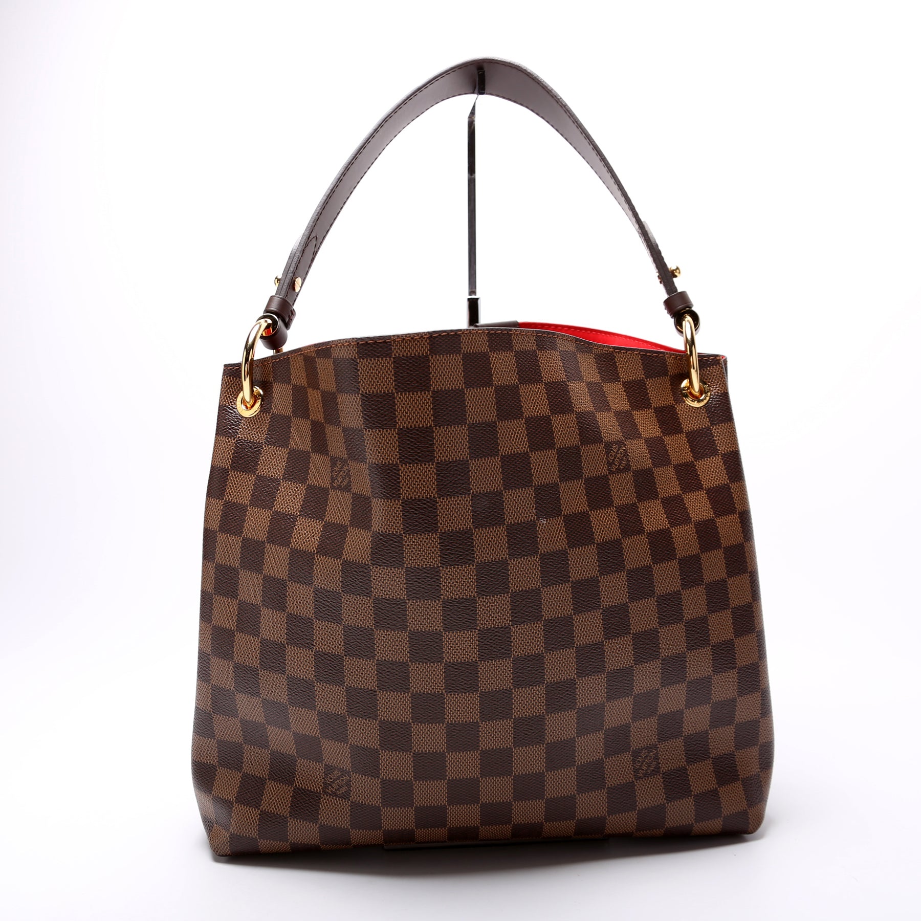 Louis Vuitton Graceful PM Shoulder Bag in Brown Damier Ebene Canvas