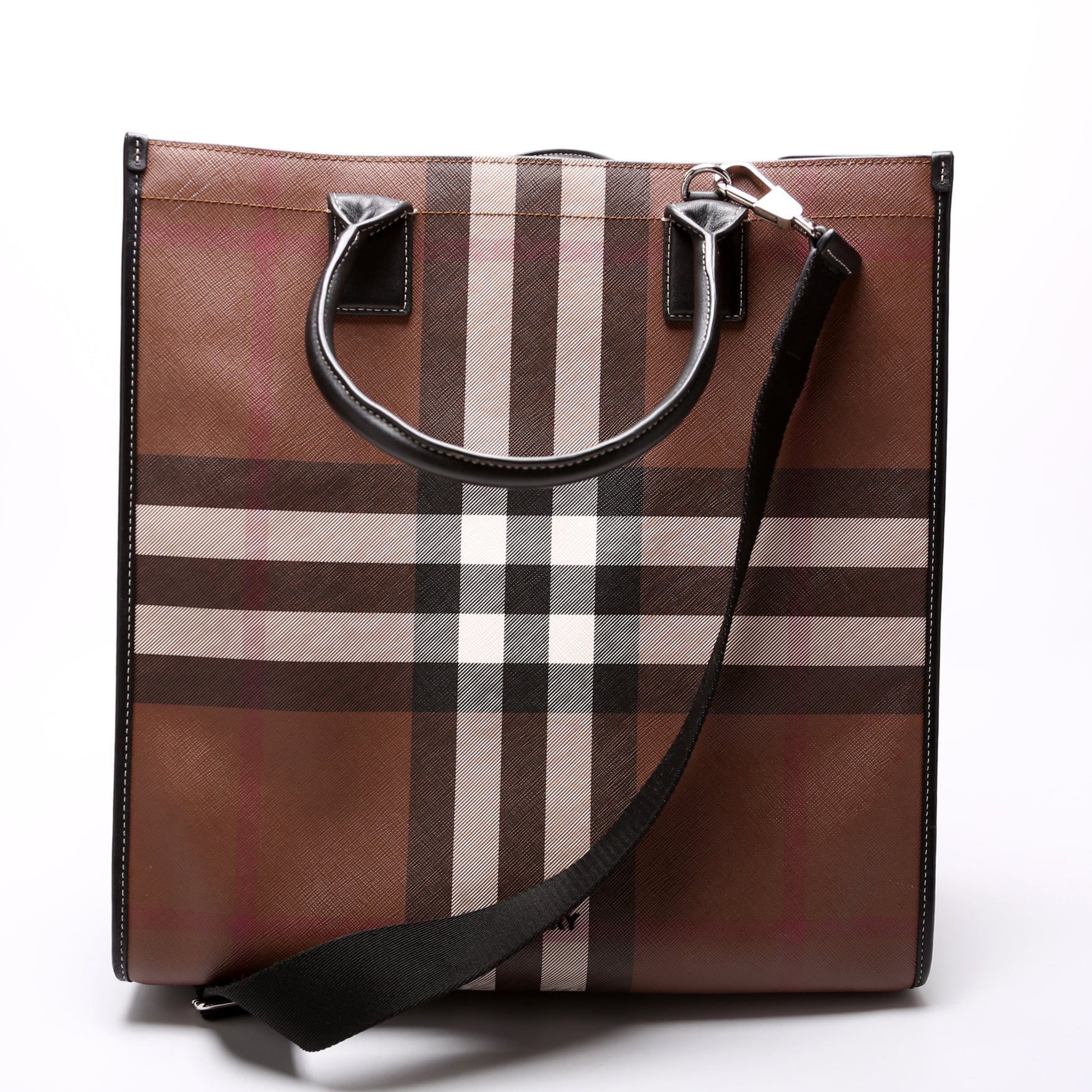 Burberry Brown Leather Tote Bag