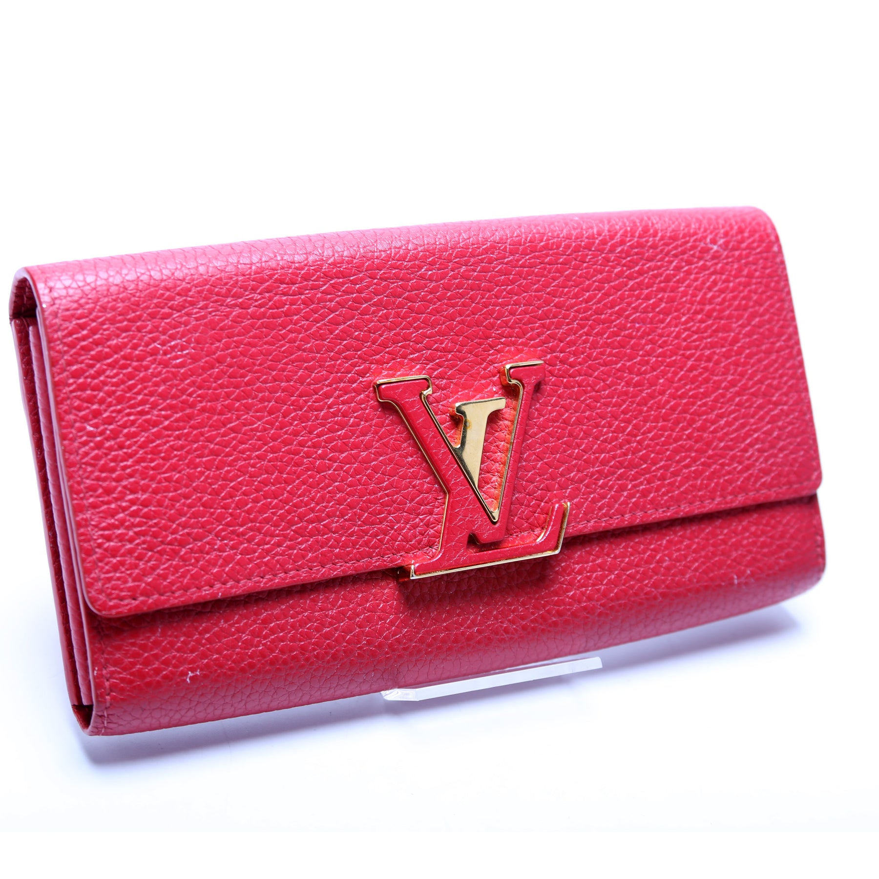 Louis Vuitton - Authenticated Capucines Handbag - Leather Red Plain for Women, Good Condition