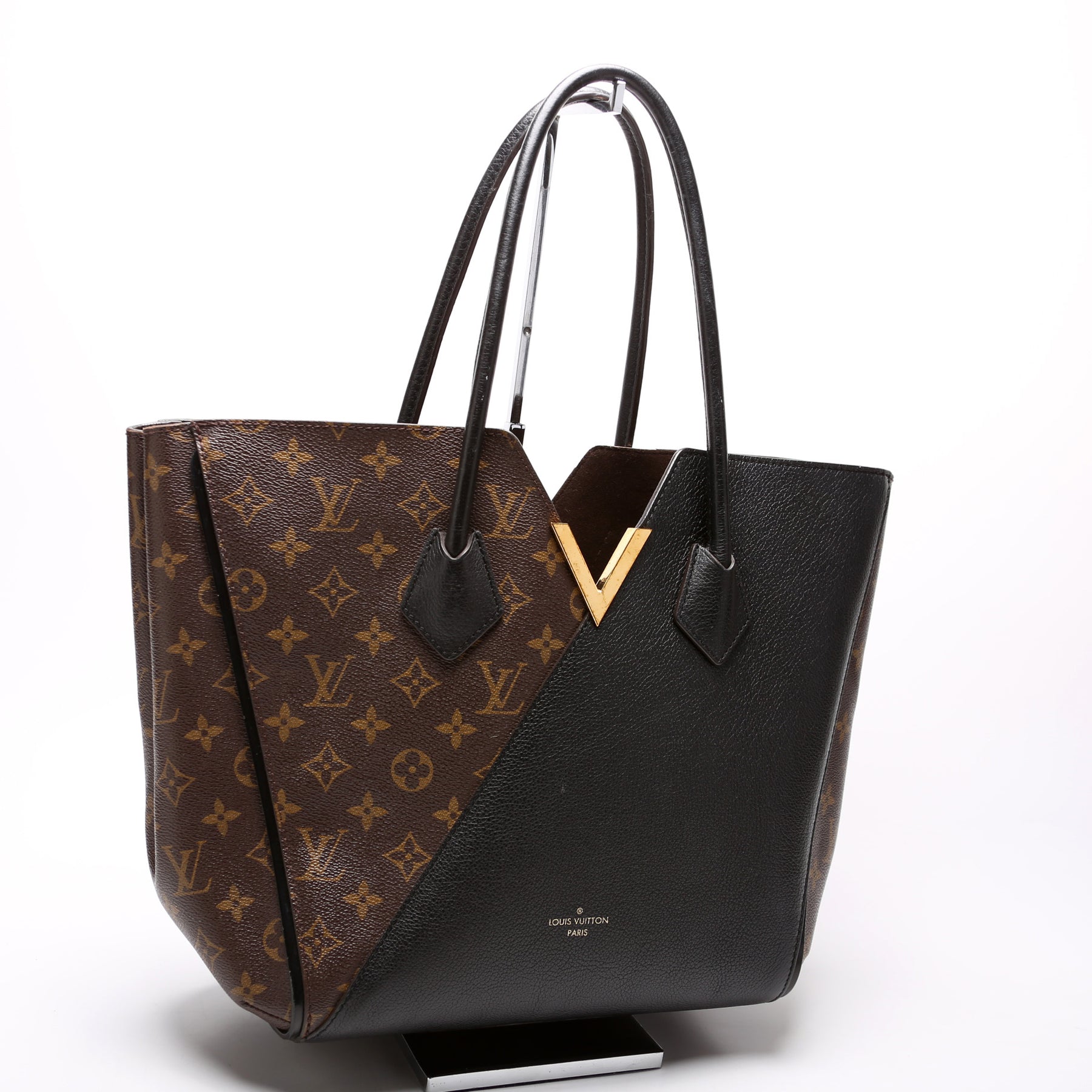 Louis Vuitton Kimono Handbag Monogram Canvas and Leather MM Black, Brown