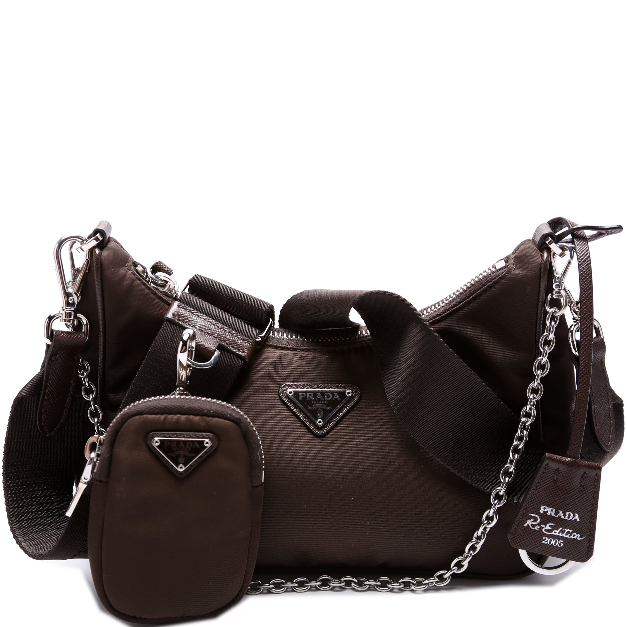 ショルダーバッグ・ポシェット PRADA PRADA RE-EDITION 2005 SHOULDER BAG IN RE-NYLON Black Prada Re-edition 2005 Re-nylon Bag | PRADA