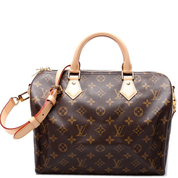 Louis Vuitton women's designer BROWN SPEEDY 25 LEATHER authentic bag  Louis Vuit