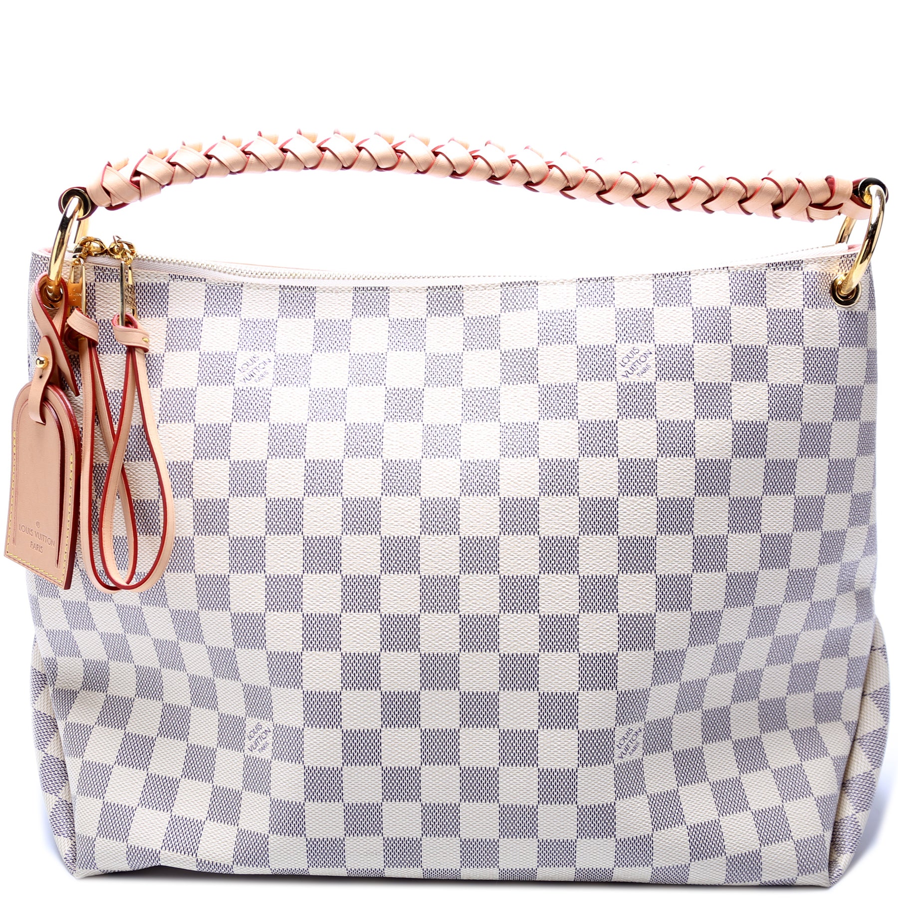Louis Vuitton Braided Handle Beaubourg Hobo Damier MM at 1stDibs