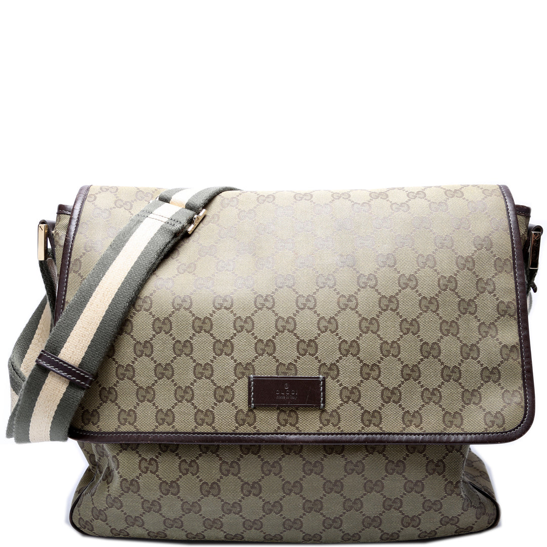 yjkay枠 233052 GG Coated Canvas Medium Messenger Flap Bag