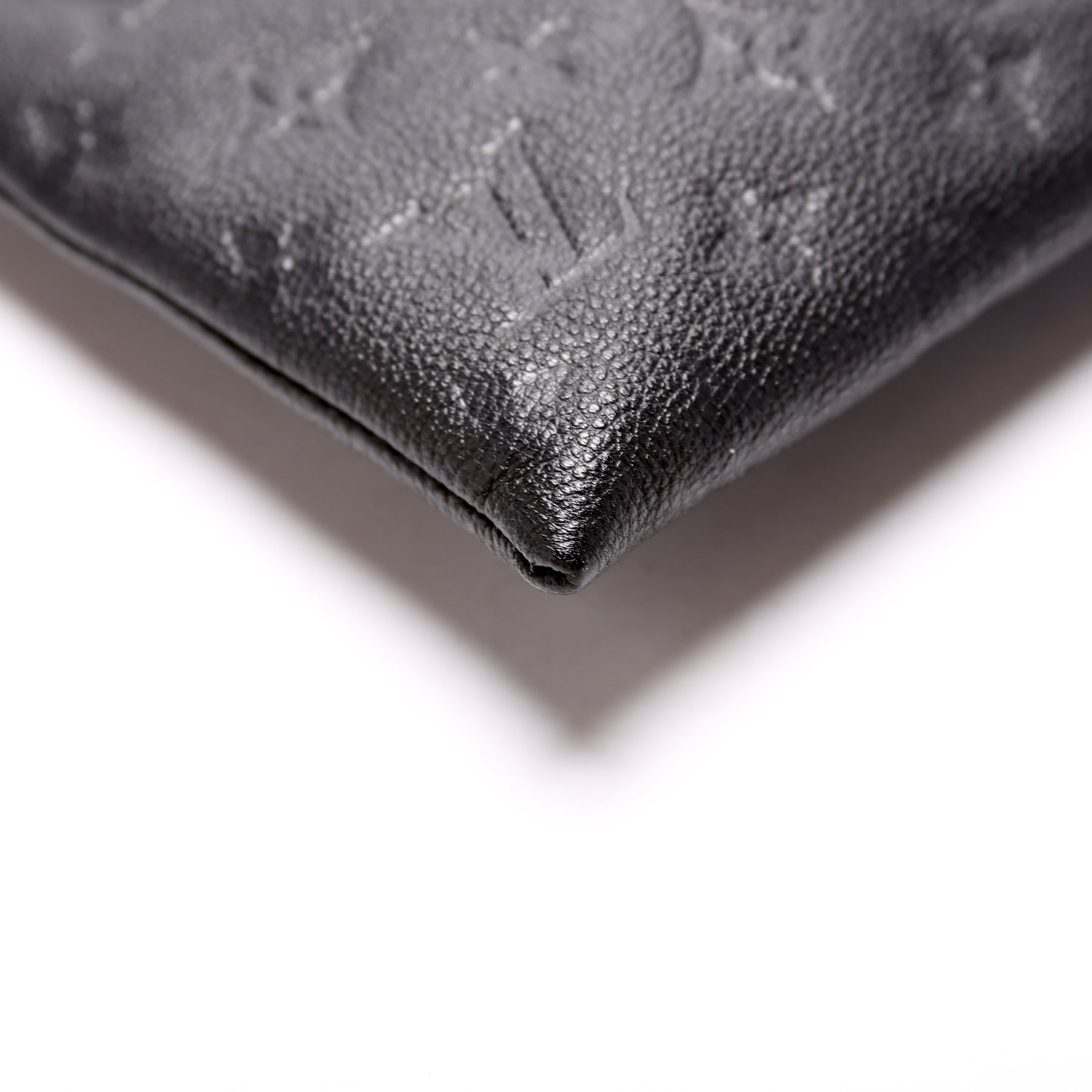 LV Leather Fabric Empreinte Black by the yard