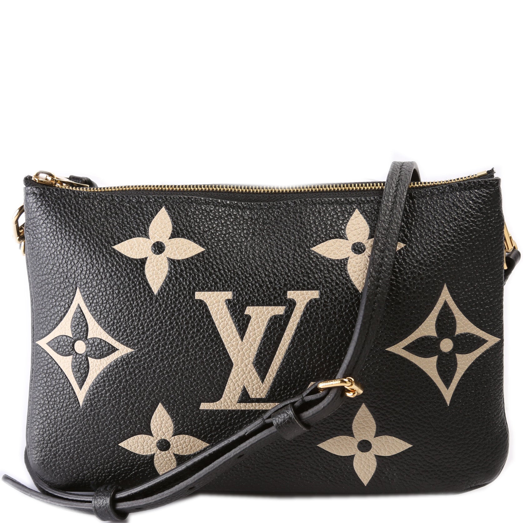 Louis Vuitton - Pochette Mini Accessoires - Monogram Leather - Bicolore Black Beige - Women - Luxury