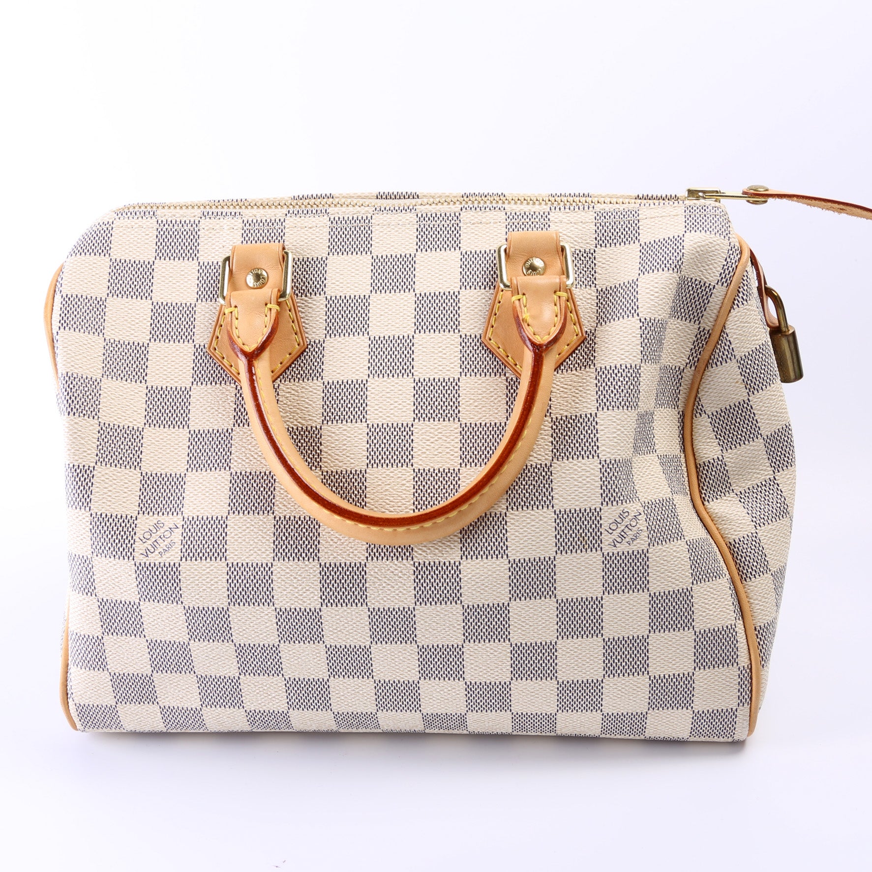 Pre-Owned Louis Vuitton Speedy 25 Damier Azur 25 White 2 