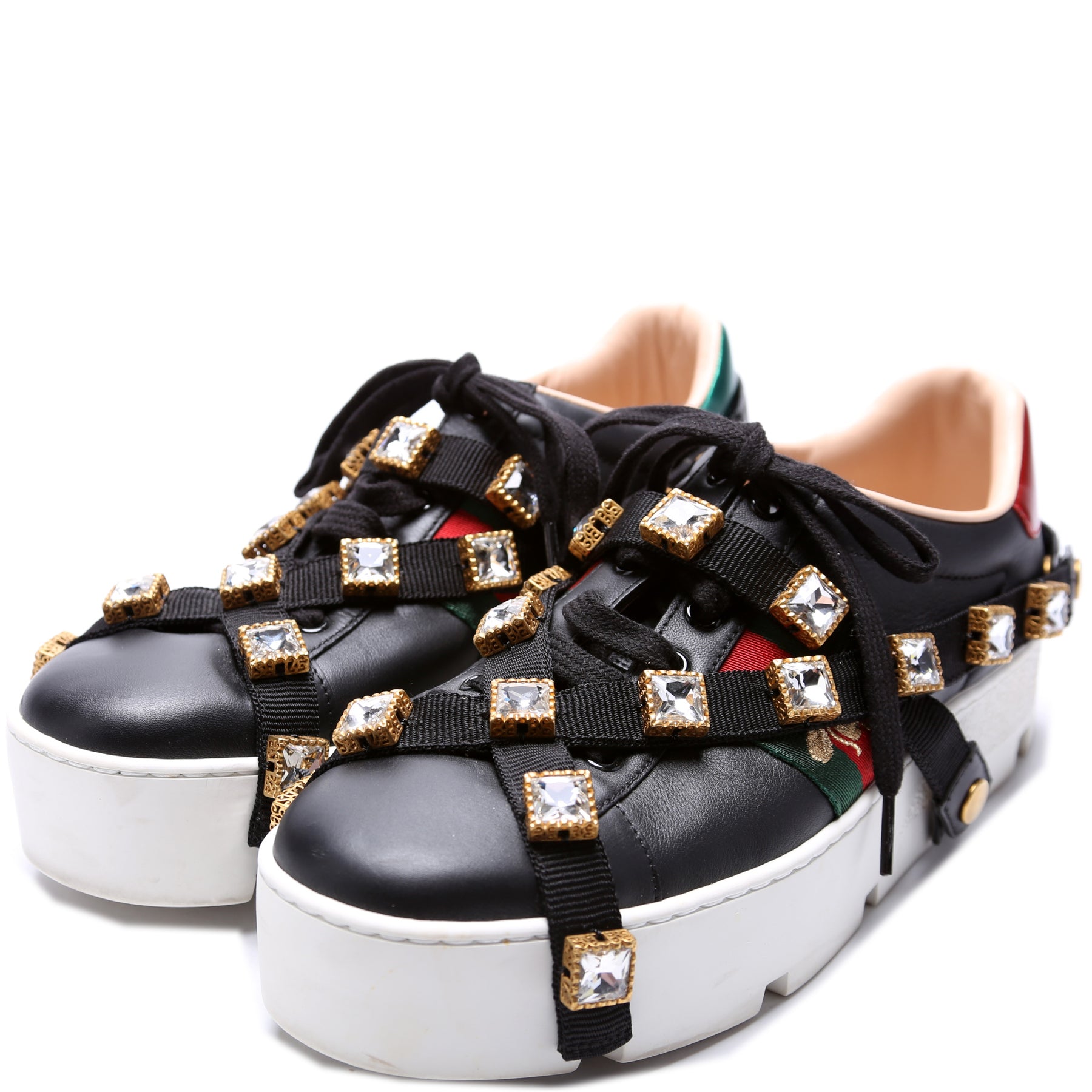 Ace Web Bee Platform Sneakers W/Removable Crystals Size 38 – Keeks