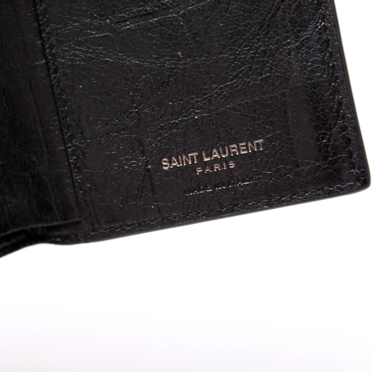 Saint Laurent Croc Embossed Bifold Wallet