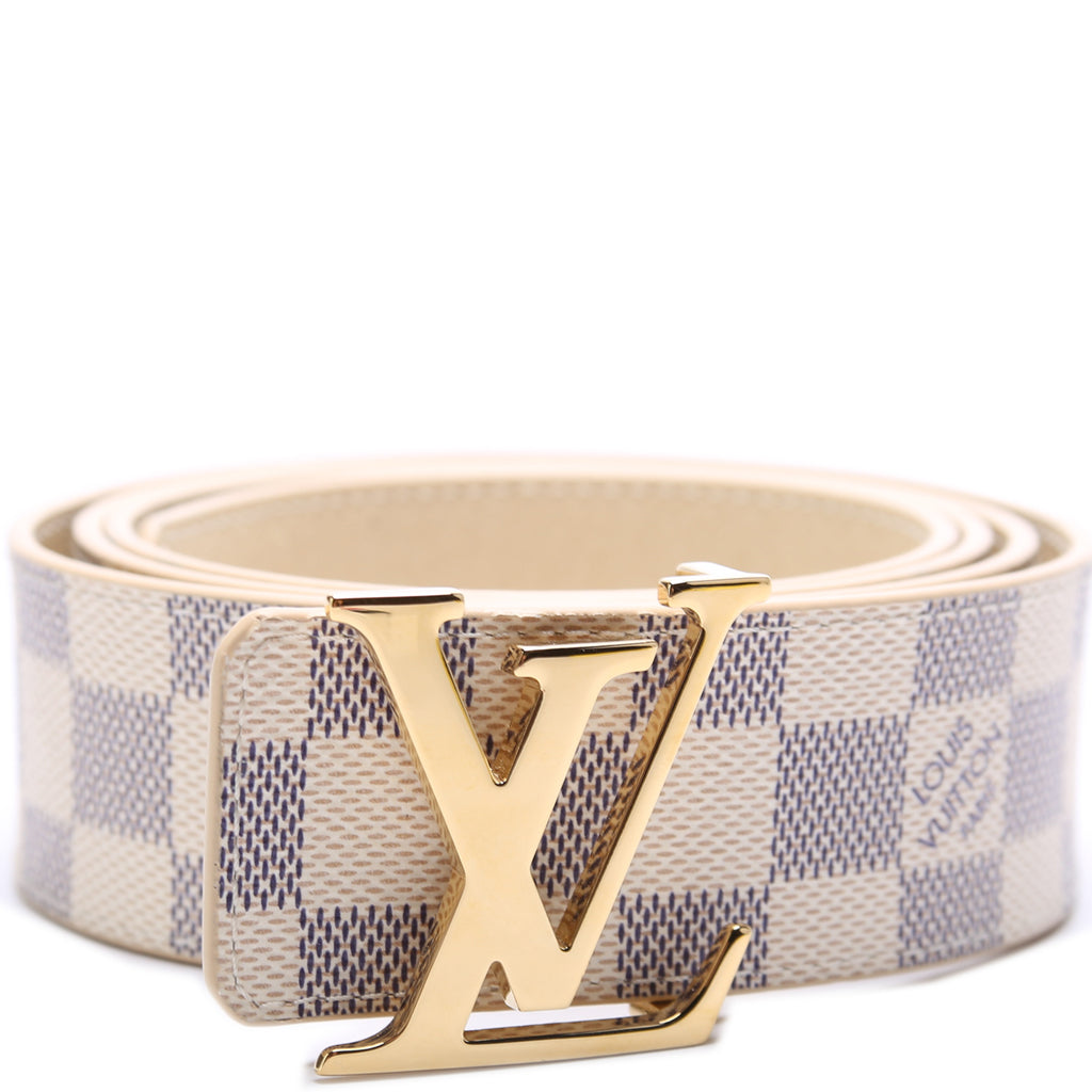 Louis Vuitton - Authenticated Initiales Belt - Leather White for Women, Very Good Condition