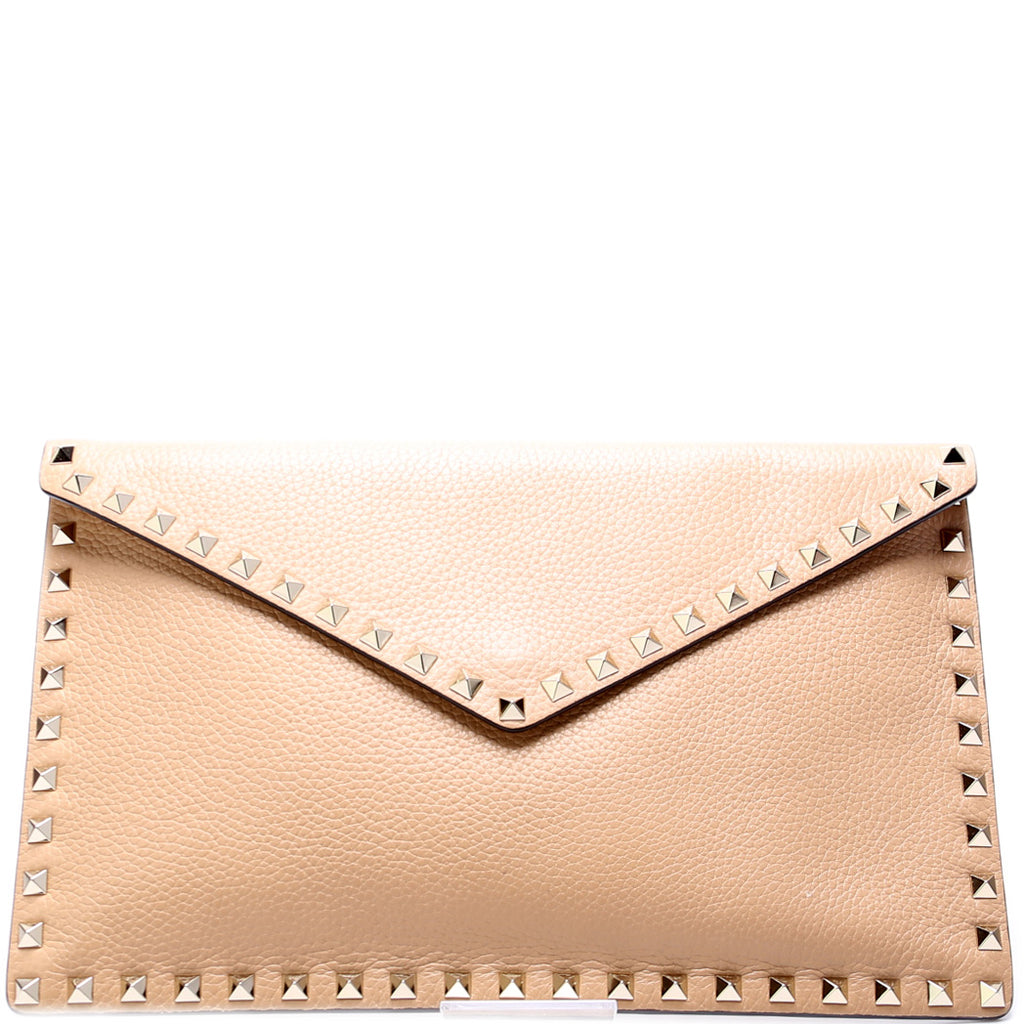 Valentino Rockstud Large Envelope Clutch Bag