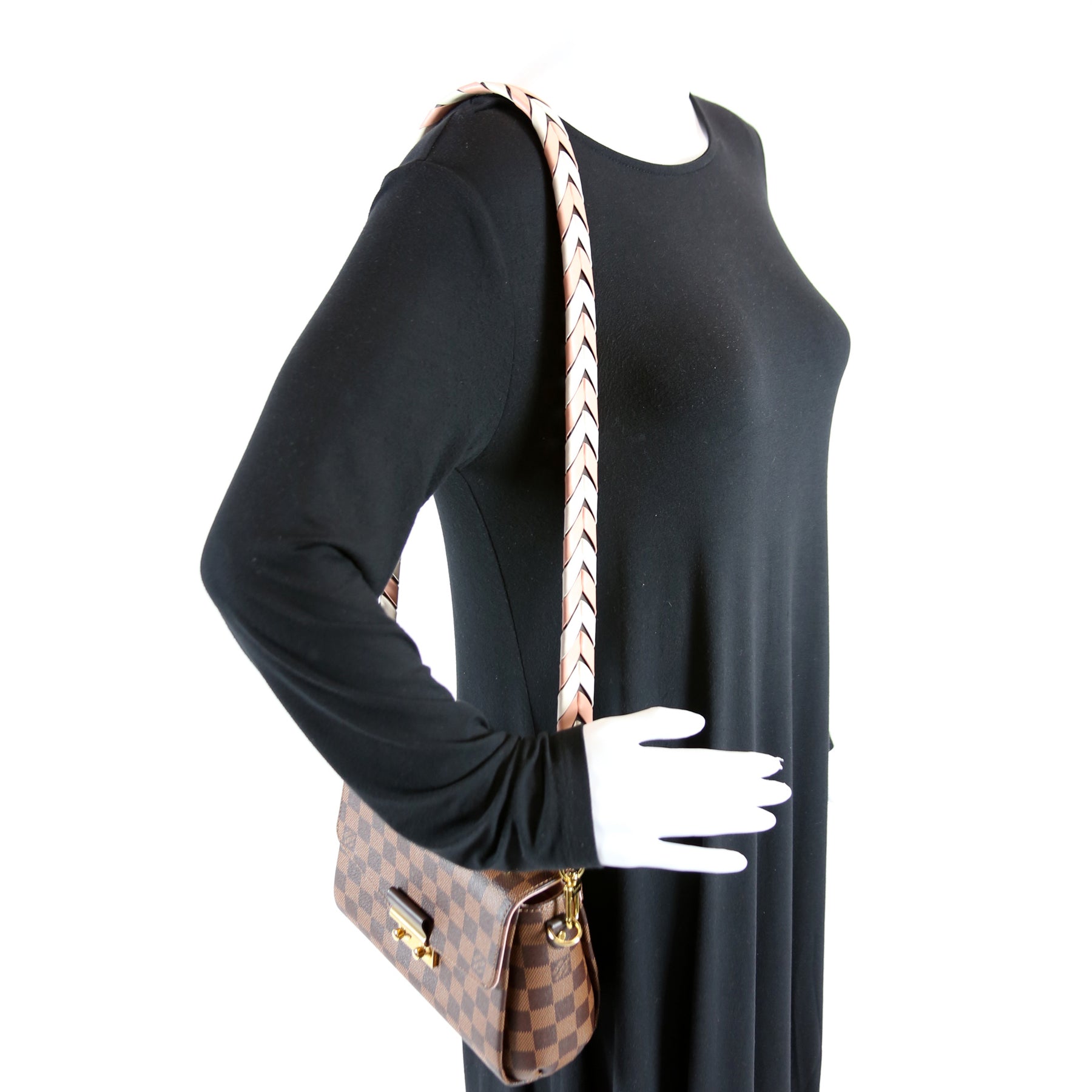 Louis Vuitton Croisette Damier Ebene with Braided Handle Bag