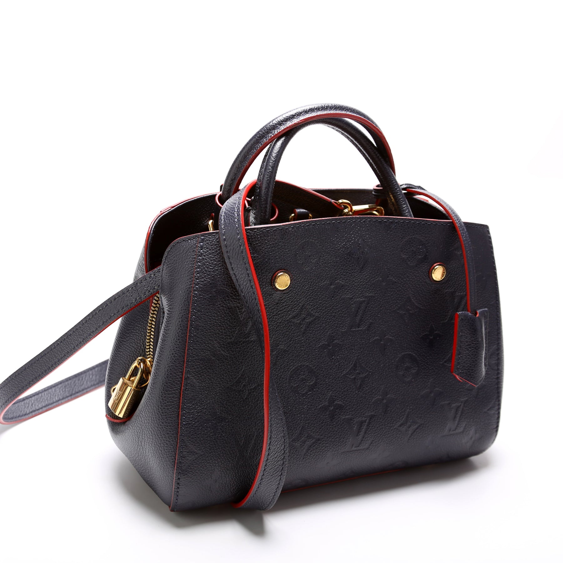 Louis Vuitton Monogram Empreinte Montaigne BB - Black Handle Bags