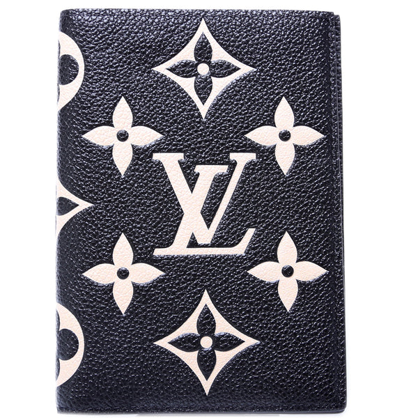 Passport Cover - Luxury Monogram Empreinte Leather Black