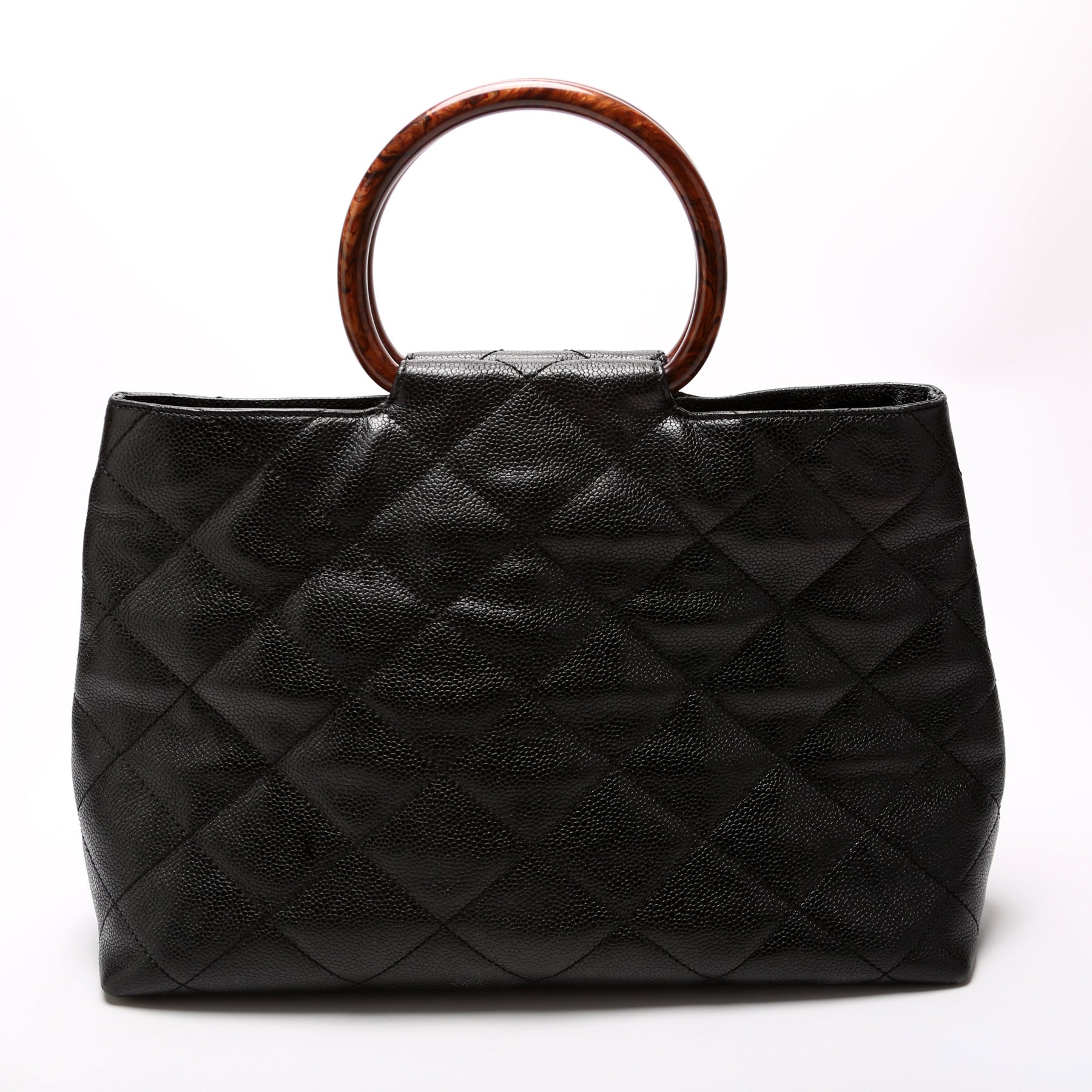 Coco Wooden Top Handle Bag Caviar 6M – Keeks Designer Handbags