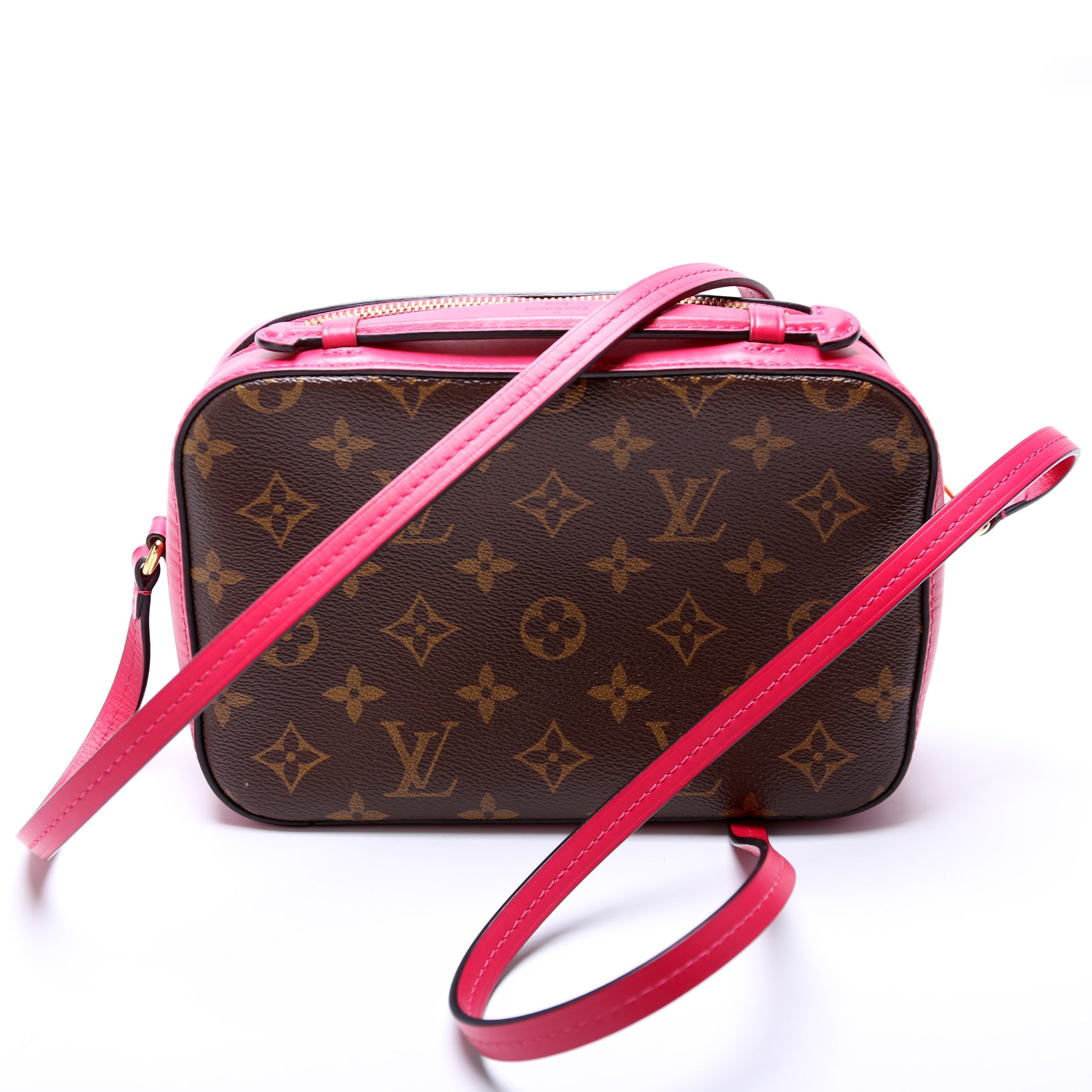 Louis+Vuitton+Saintonge+Crossbody+Coquelicot+Brown+Freesia+Pink+Canvas+ Monogram for sale online