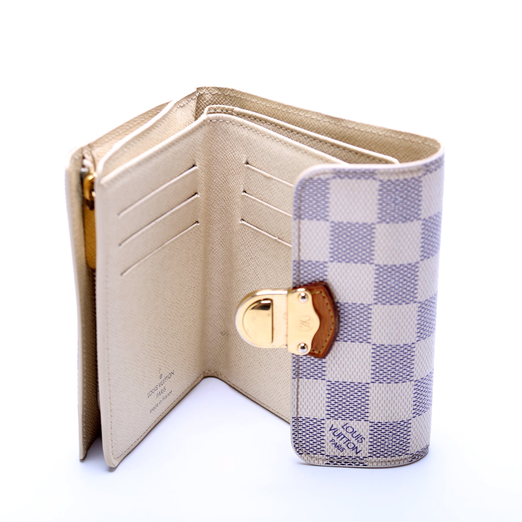 Zippy Wallet Playful Birds Damier Azur – Keeks Designer Handbags