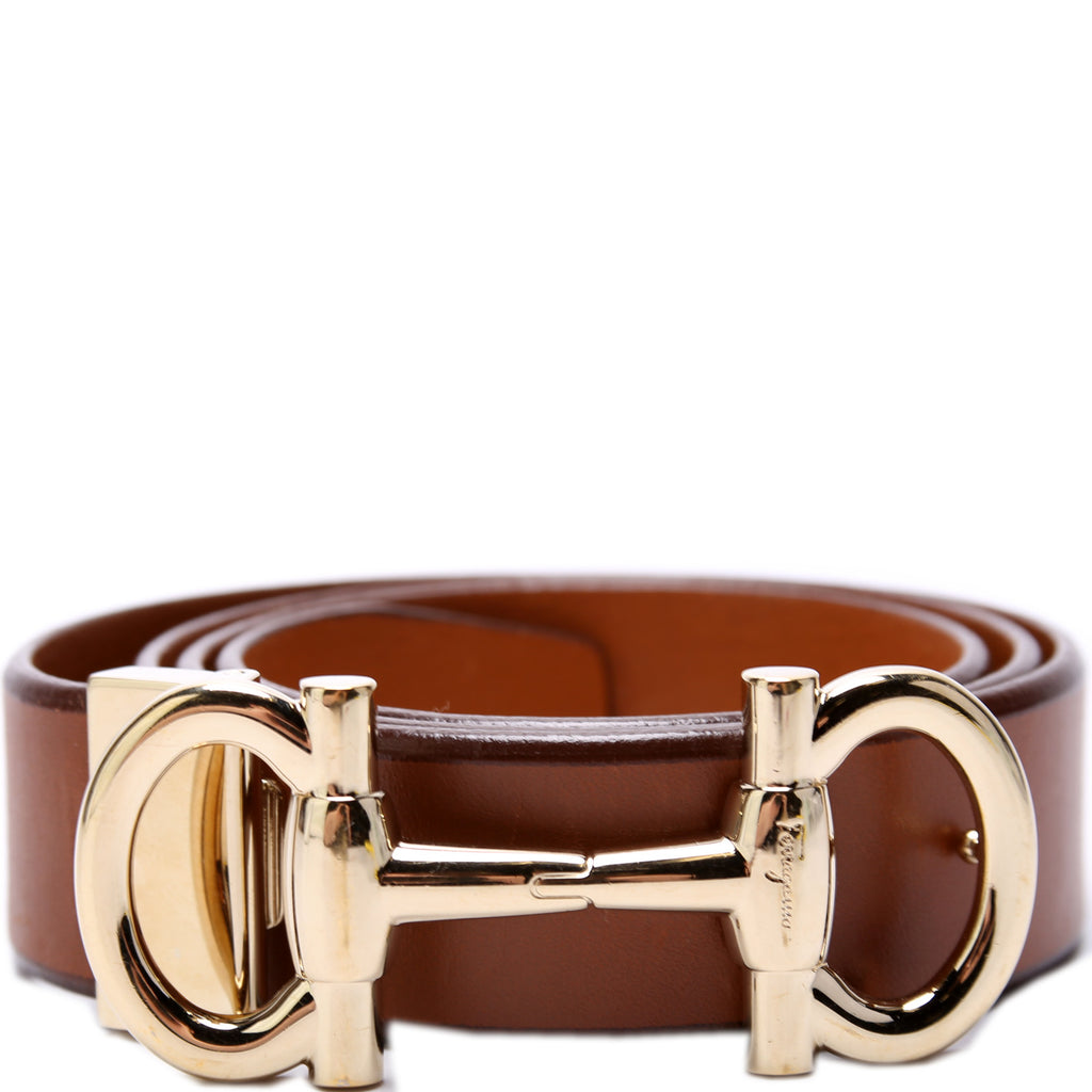 Ferragamo Horse Bit Buckle Belt in Brown for Men