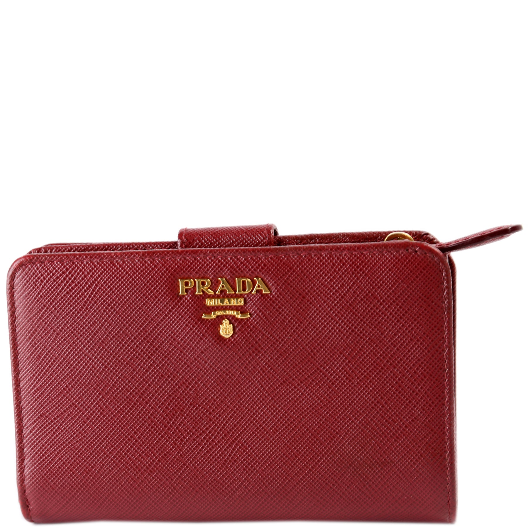 Prada - Women's Small Saffiano Wallet - Red - Leather