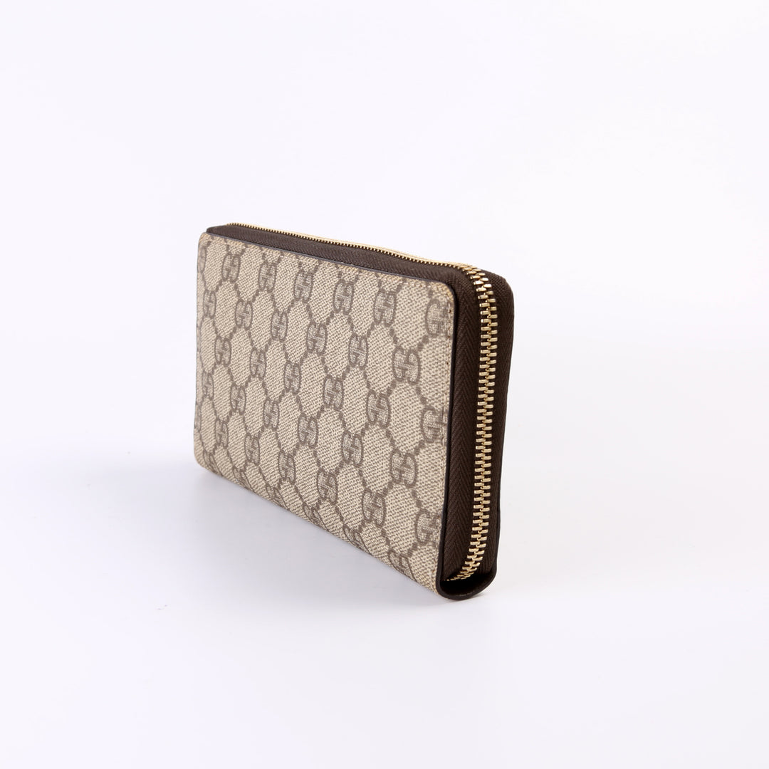 212110 GG Supreme Zip Around Wallet