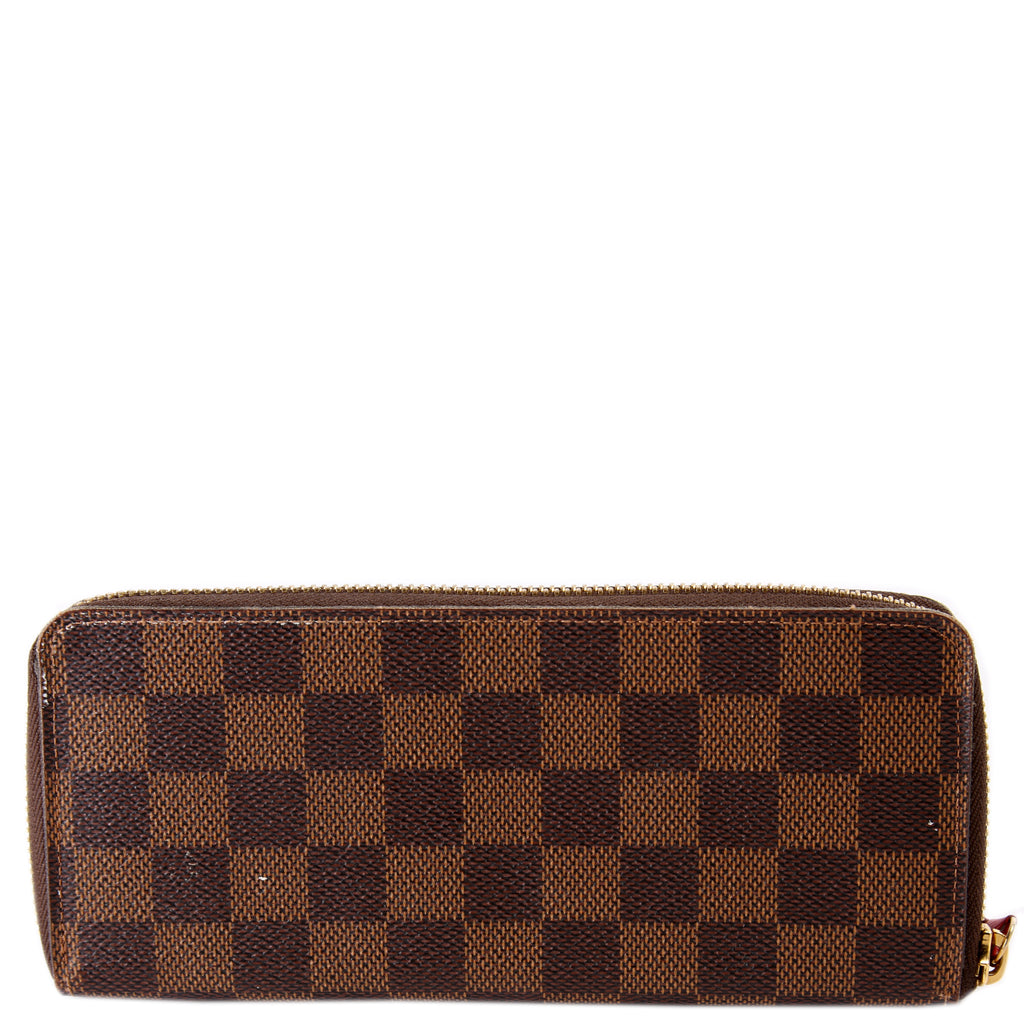 Louis Vuitton, Bags, Lv Clemence Wallet Damier Ebene Cherry Box Dustbag  Tag Nib