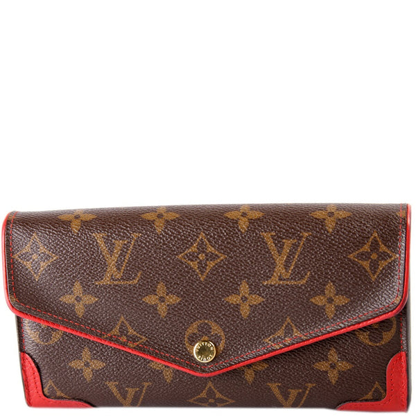 Louis Vuitton Sarah Wallet Monogram Brown in Coated Canvas with