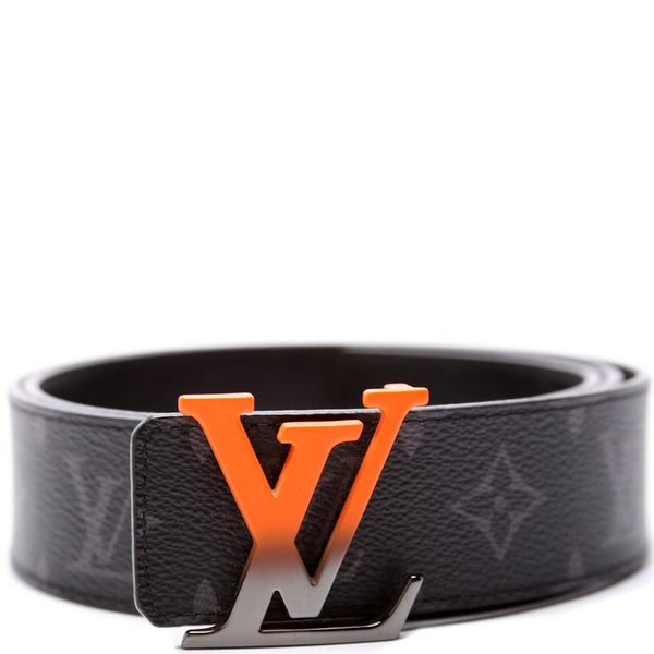 Louis Vuitton INITIALES White Black Epi Leather Logo Belt M0305 85 CM 34 in