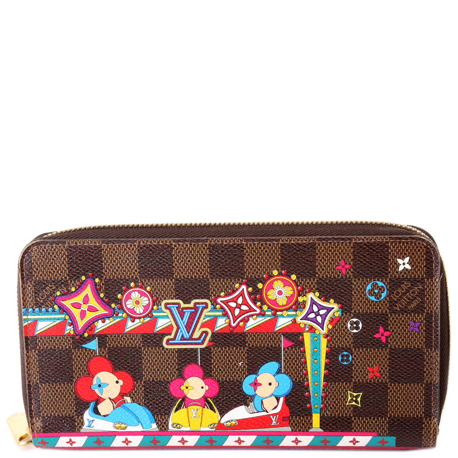 Brown Monogram Coated Canvas Christmas Animation Zippy Coin Purse Wallet  Gold Hardware, 2020