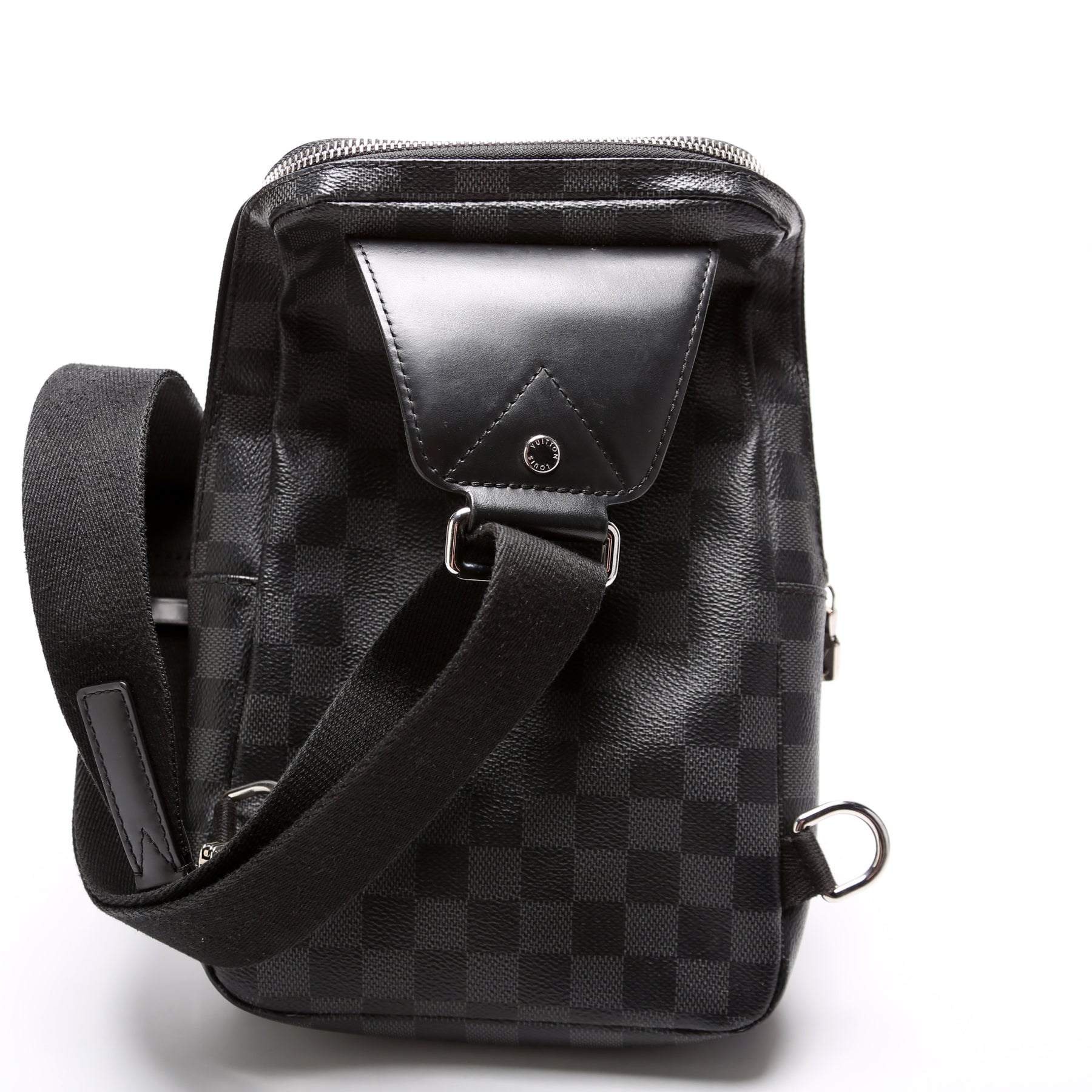 Louis Vuitton - Authenticated Avenue Sling Bag - Leather Black for Men, Very Good Condition