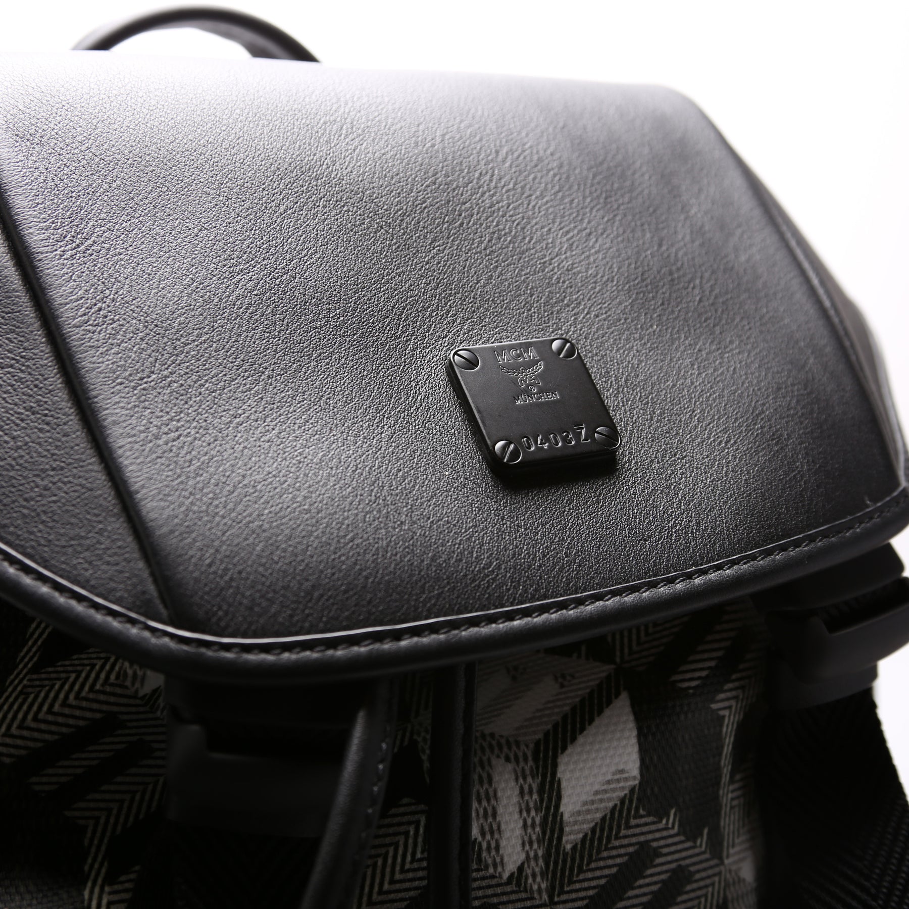 brandenburg backpack in monogram leather Cubic Monogram Brandenburg Backpack
