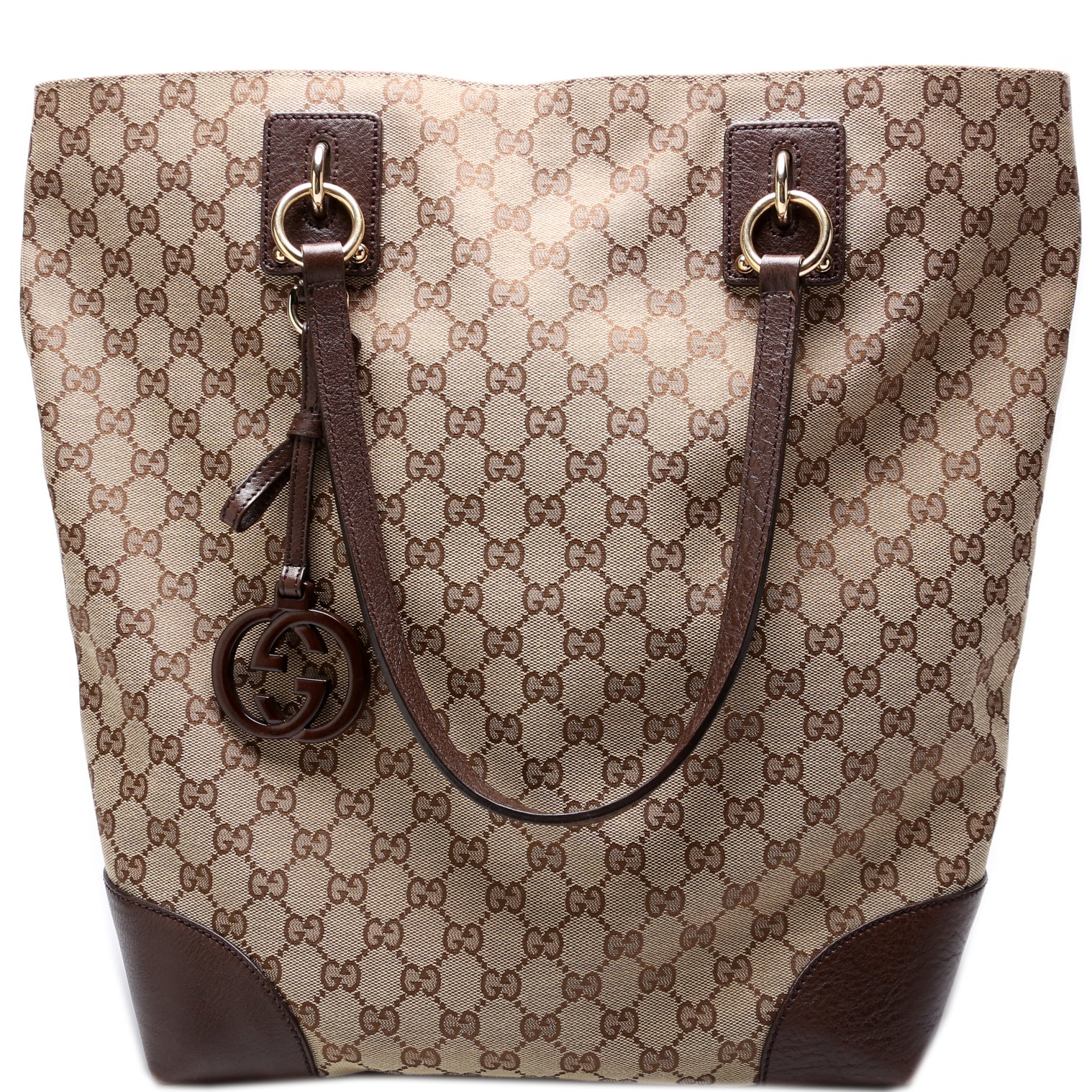 【GUCCI】GG TOTE BAG Gucci White GG Coated Canvas Tote Bag | Yoogi's Closet