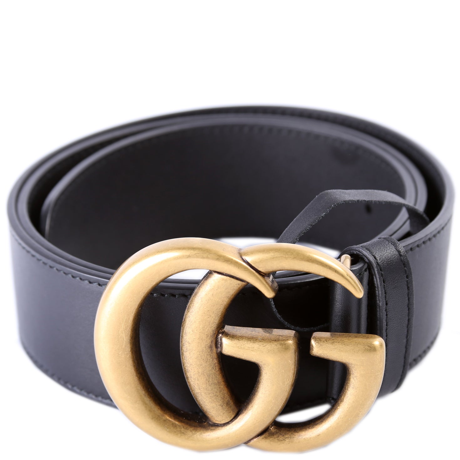 Authentic GUCCI GG Marmont Belt Size 80/32 Leather Beige 400593