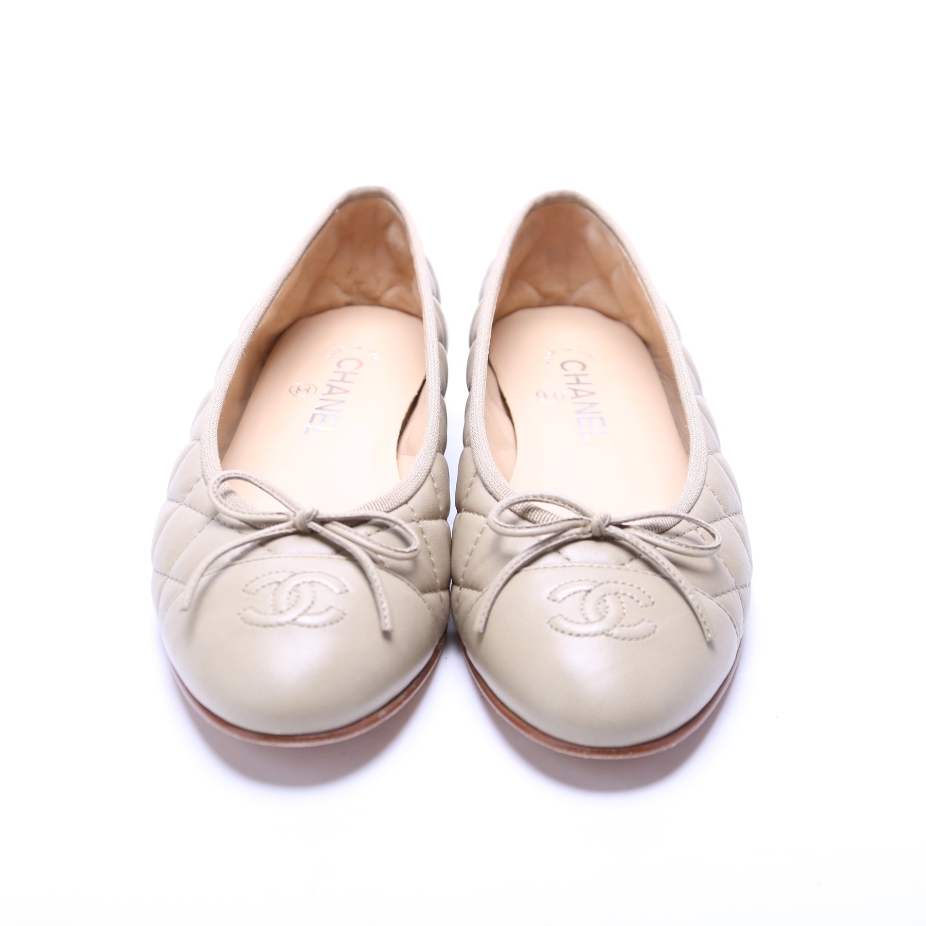 CC Ballet Flats Quilted Lambskin Size 39.5 – Keeks Designer Handbags