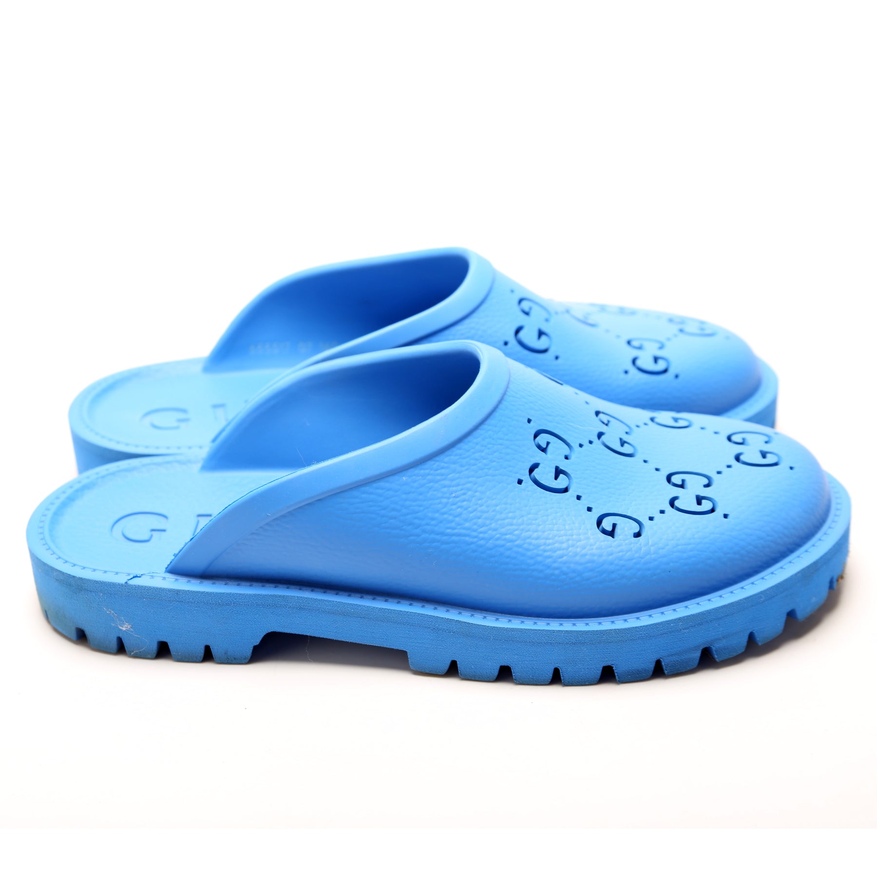 Men's slip-on sandal in whtie GG rubber