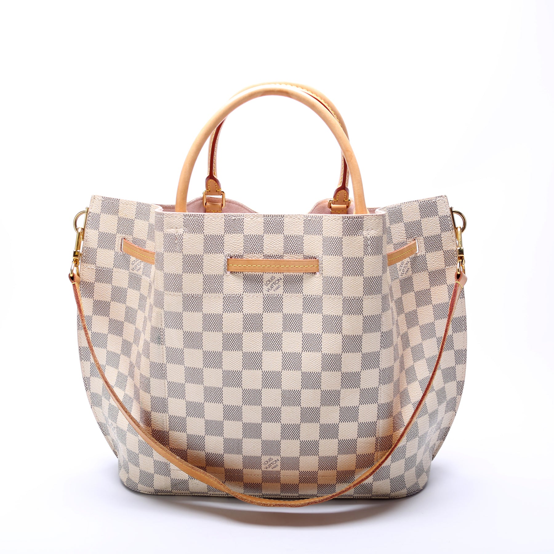 Louis+Vuitton+Girolata+Bucket+Bag+Black+Leather for sale online