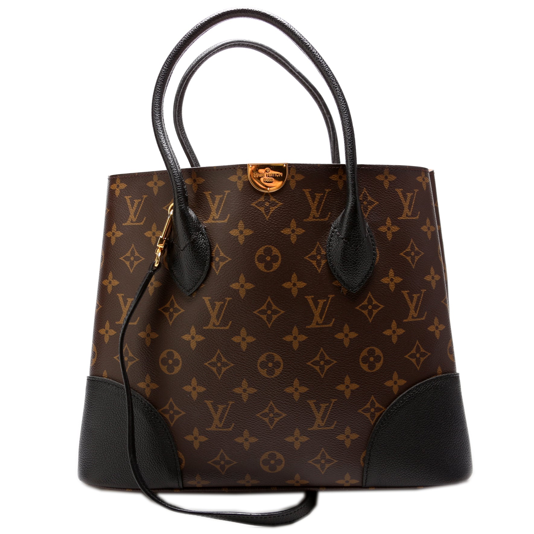Authentic Louis Vuitton Flandrin Shoulder Bag Black / Brown