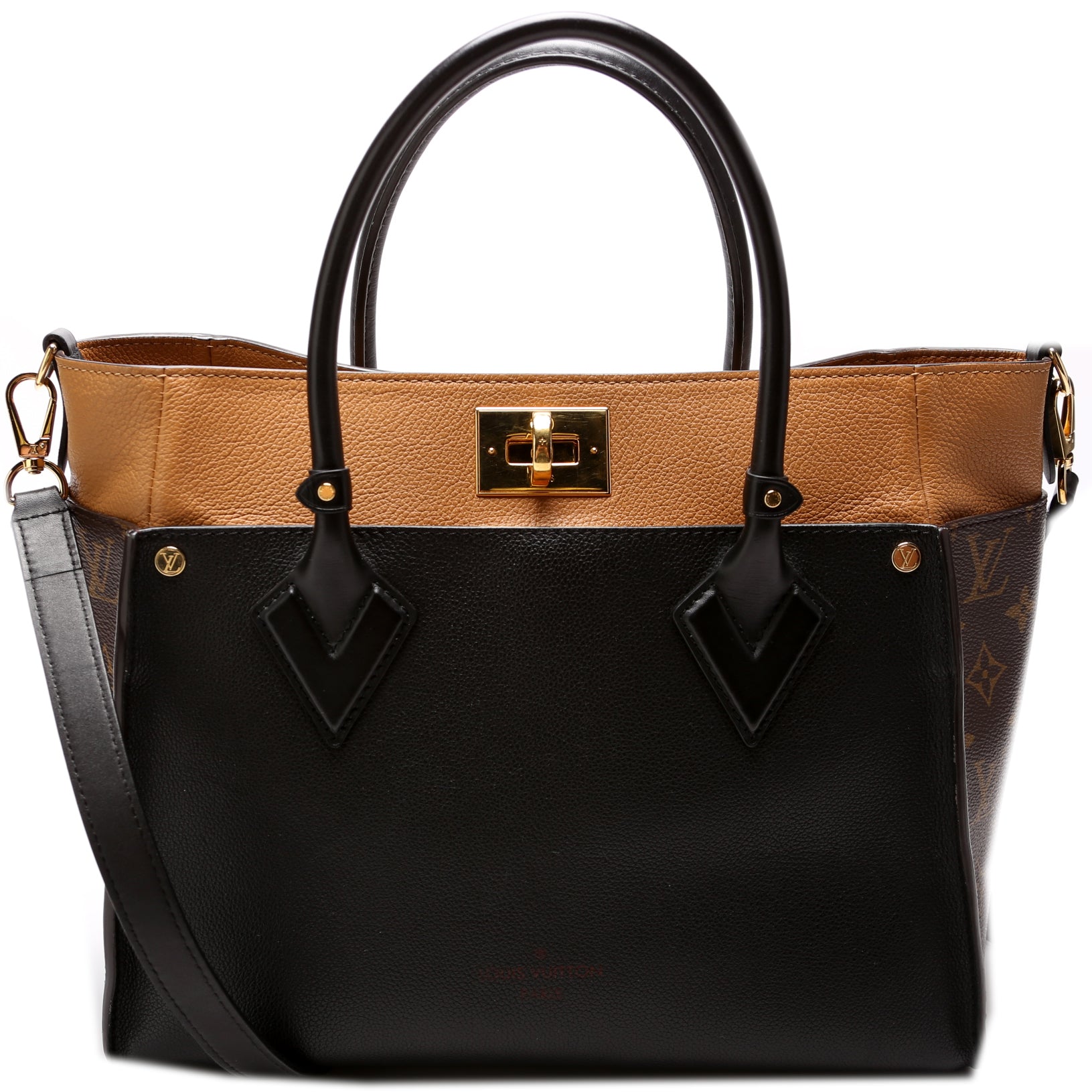 On My Side MM Calfskin/Monogram – Keeks Designer Handbags