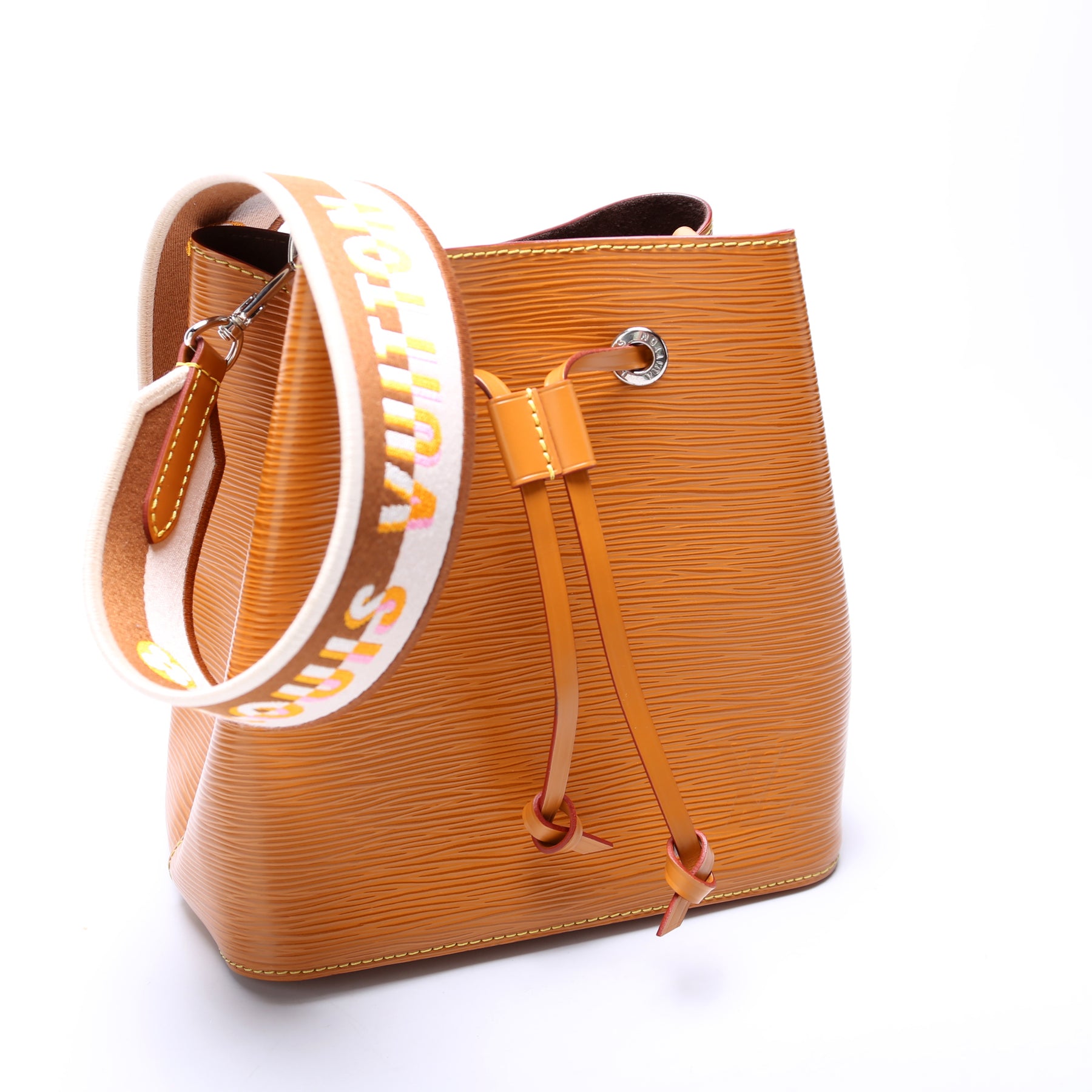 NeoNoe Handbag Epi Leather with Logo Jacquard Strap BB