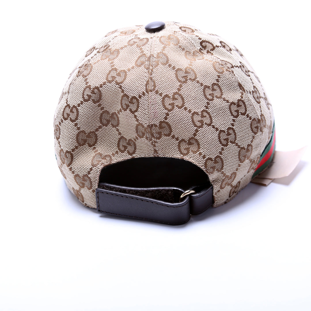 200035 GG Canvas Web Hat Size Medium