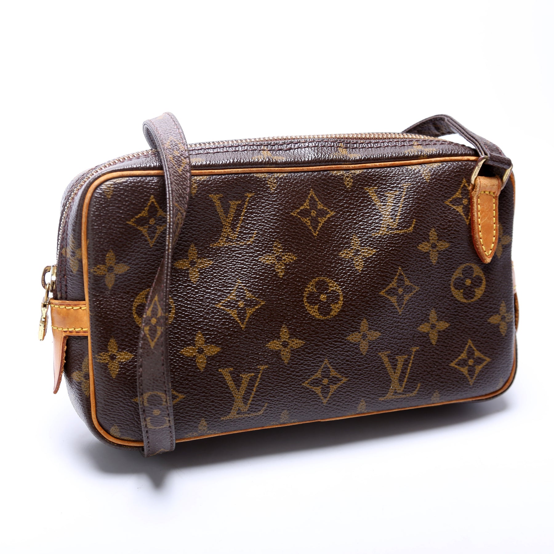 Louis Vuitton Brown Canvas Monogram Pochette Marly Bandouliere Shoulder Bag