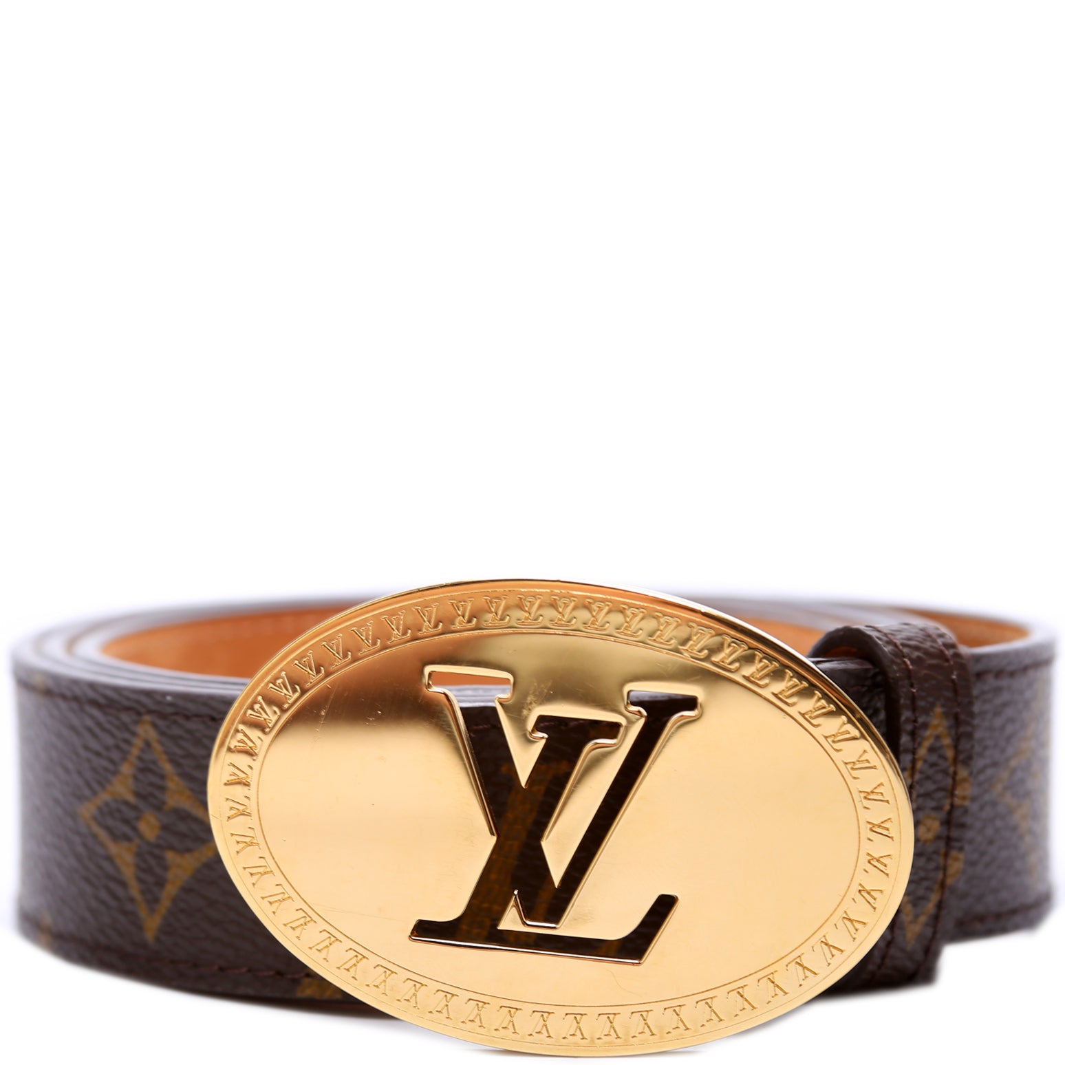 LV Cut Out Oval Buckle Belt Size 90/36