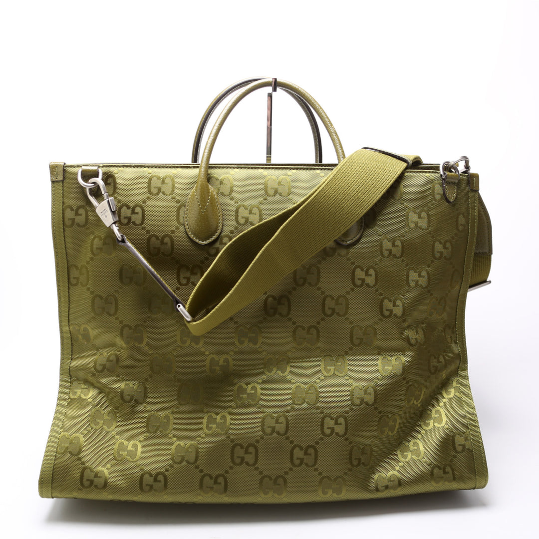 【GUCCI】GG Off The Grid Nylon Small Tote Bag JUNIPER GREEN GUCCI Econyl Nylon Monogram Large Off The Grid Tote Bag