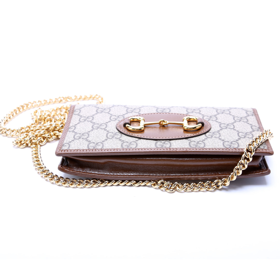 【GUCCI】WALLET CHAIM HORSERBIT 1955◆7726430OP0T Horsebit 1955 Wallet w/ Chain 621892