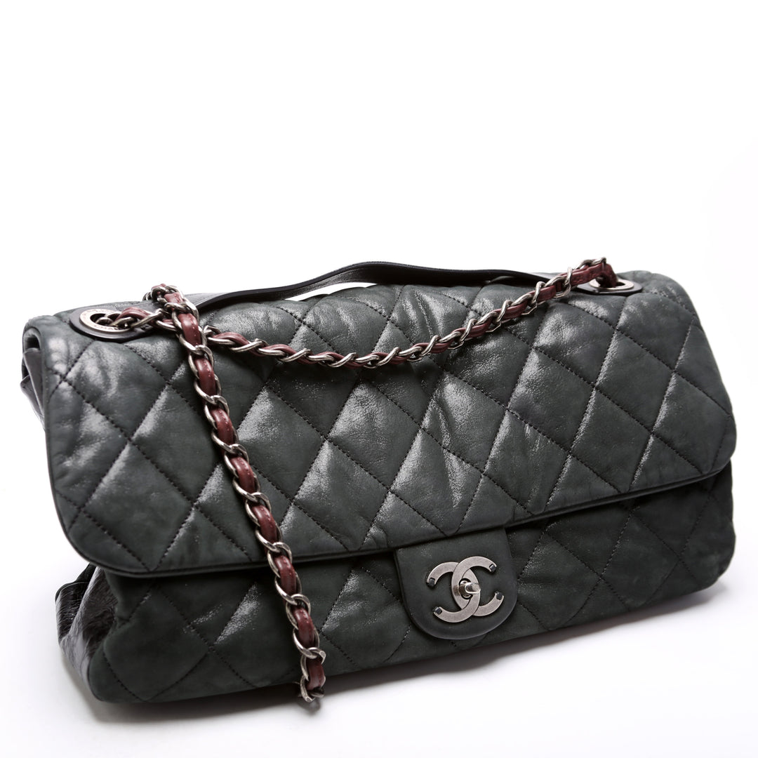 In The Mix Iridescent Calfskin Jumbo Flap Bag 13M