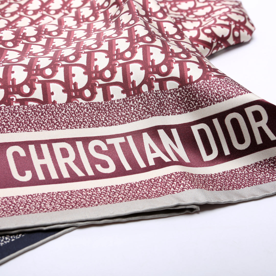 Oblique Diortwin 90CM Square Silk Scarf Oblique Diortwin 90CM Square Silk Scarf