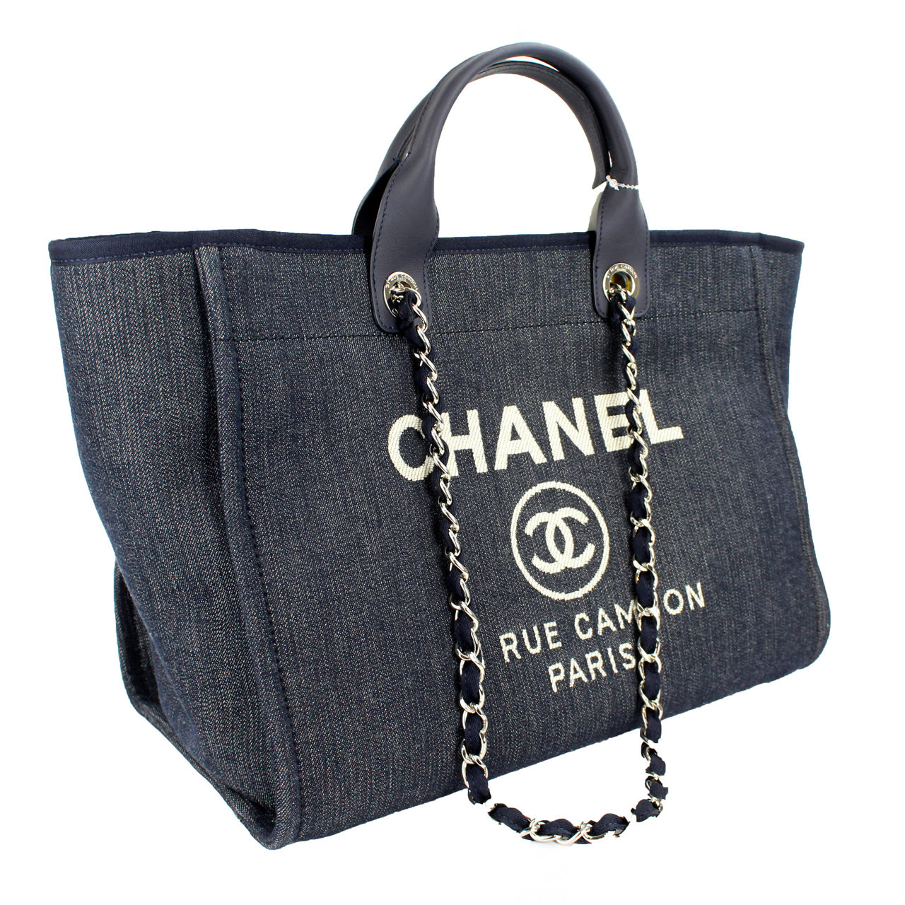 Chanel Deauville Navy Denim - Jeans Tote Bag (Pre-Owned) - ShopStyle